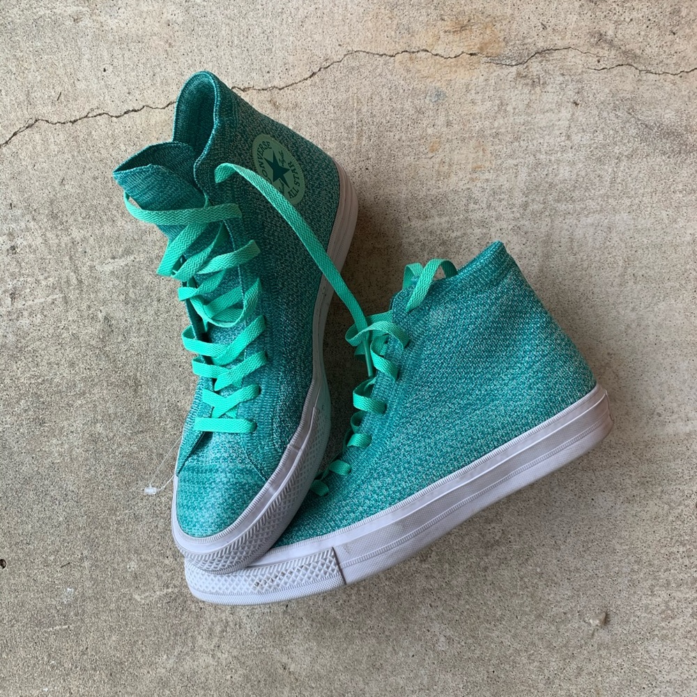 Converse All Star knit teal aqua 11.5